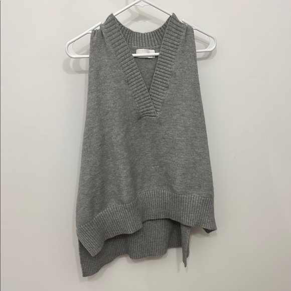 Anthropologie Soft Gray Knit Vest - Picture 1 of 3